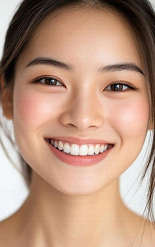 Smiling woman with beautiful, perfect teeth